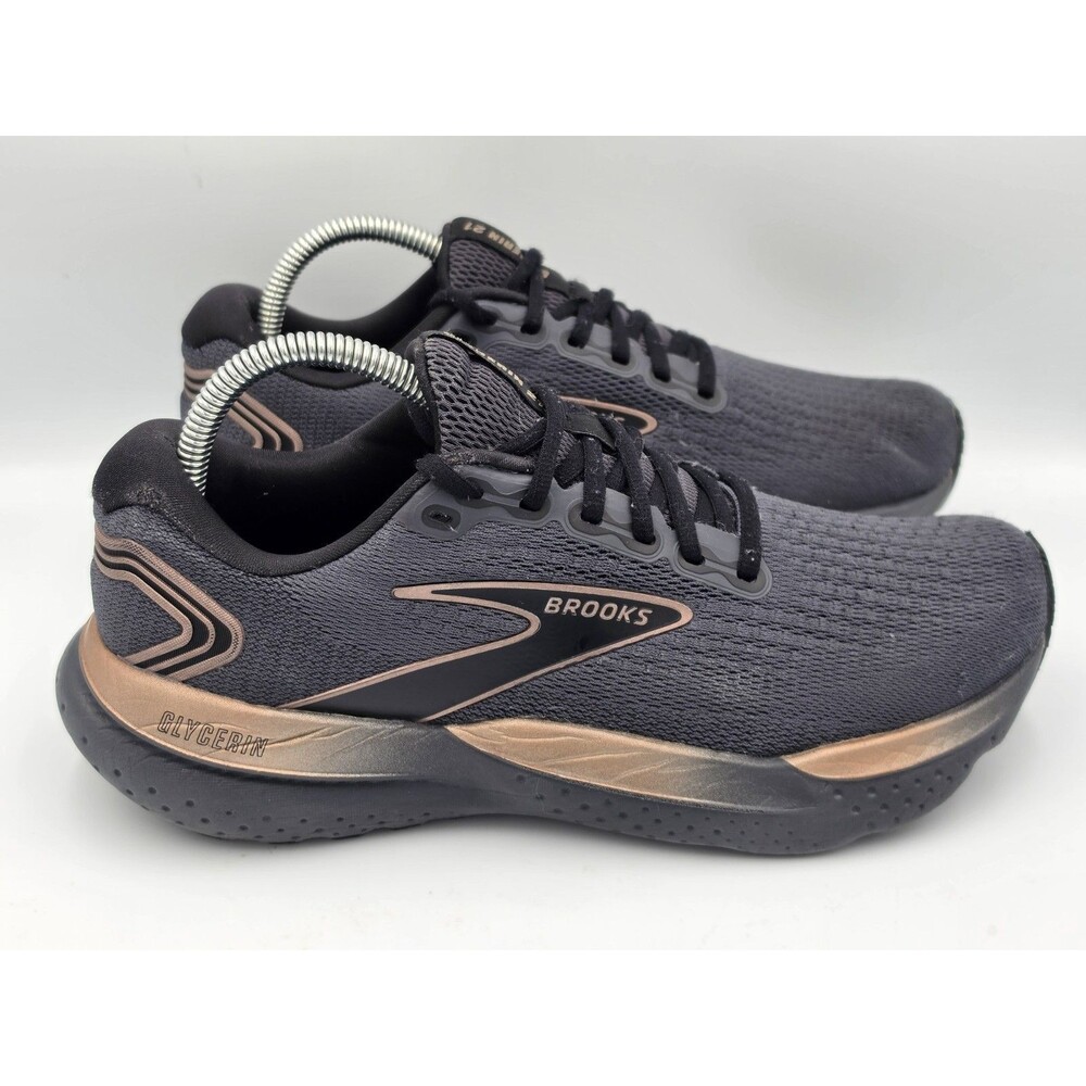 Brooks Womens Glycerin 21 Black Gold 1204081B029 Running Shoe Sz 9.5B Medium